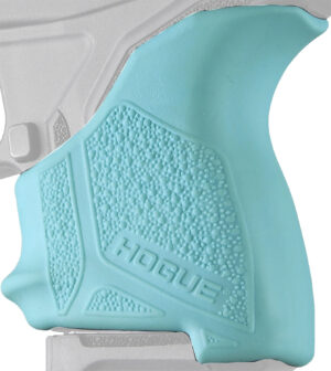 Hogue 18124 HandAll Beavertail Grip Sleeve made of Rubber with Textured Aqua Blue Finish for Ruger LCP II