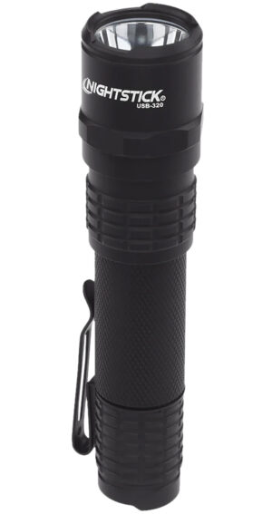 Nightstick USB320 USB Rechargeable EDC Flashlight Black Anodized 320 Lumens White LED