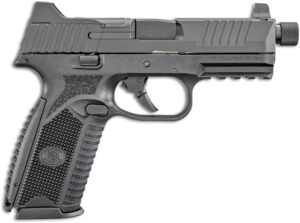 FN 66100527 509T 9mm Luger 10+1, 4.50" Black Steel Threaded Barrel, Matte Black Optic Ready/Serrated Stainless Steel Slide, Matte Black Polymer Frame w/Picatinny Rail