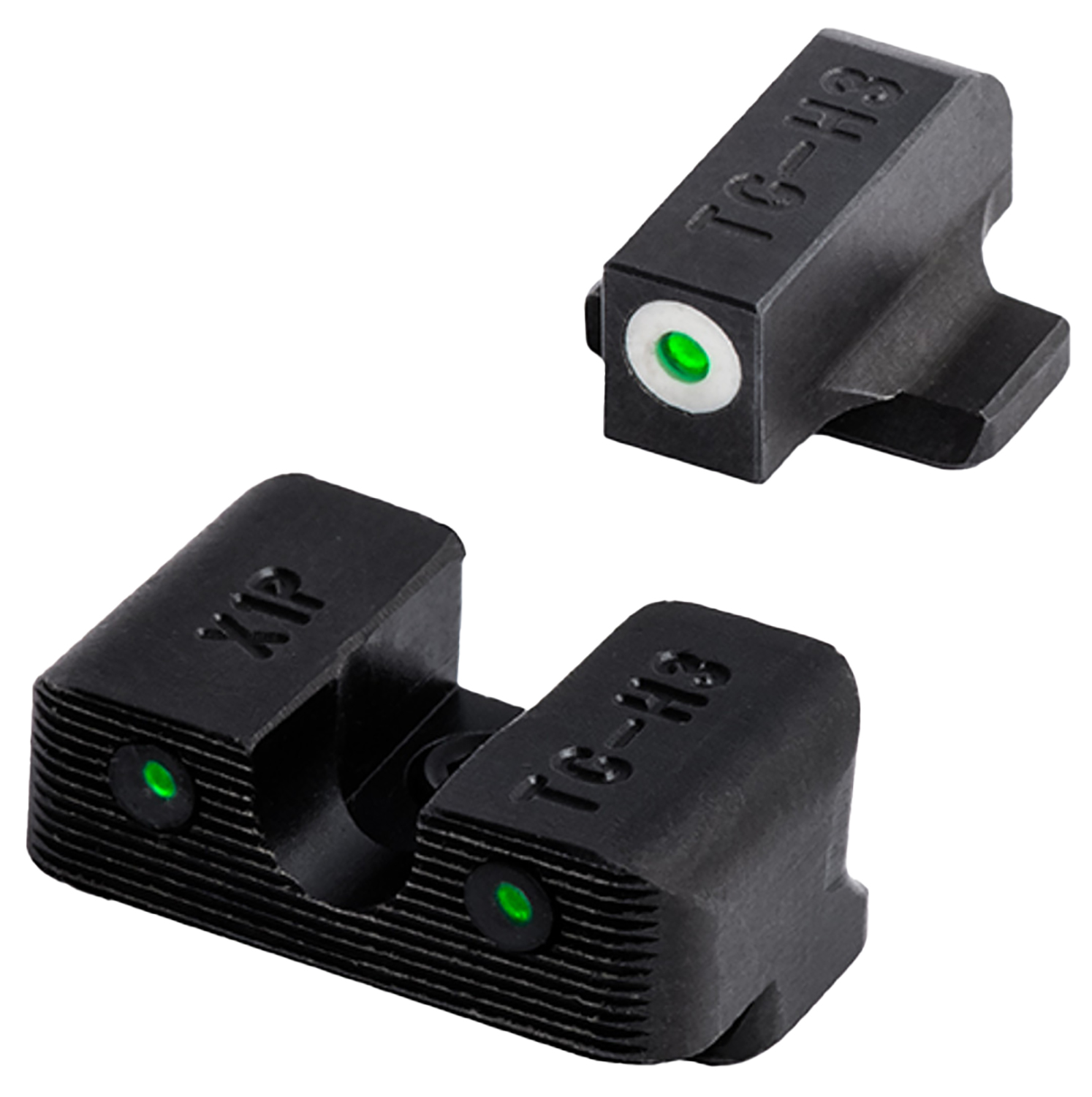 TruGlo TG231G1AC Tritium Pro Black | Green Tritium Orange Outline Front Sight Green Tritium Rear Sight