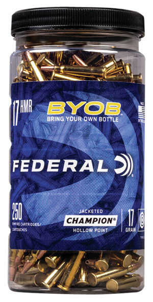 Federal 770BTL250 Champion Training BYOB 17HMR 17gr Speer TNT Jacketed Hollow Point 250 Per Box/8 Case