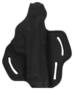 1791 Gunleather BHX4SBLR BHX OWB 04 Stealth Black Leather Belt Slide Fits Beretta 92/CZ 75/P-10