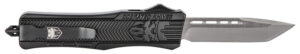 CobraTec Knives MBSTK1MTNS CTK-1  Medium 3" OTF Tanto Plain D2 Steel Blade/Black Aluminum Handle Features Glass Breaker Includes Pocket Clip