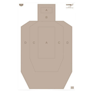 Birchwood Casey 37025 EZE-Scorer IPSC Hanging Paper 23" x 35" Tan Pkg of 100