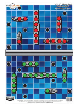 Birchwood Casey 35581 Pregame Battle at Sea Paper Hanging Universal 12" x 18" Blue 100 Per Pkg