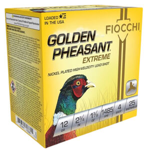 Fiocchi 12GPX4 Golden Pheasant Extrema 12Gauge 2.75" 1 3/8oz 4Shot 25 Per Box/10 Case