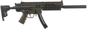 GSG GSG219GERGGSG1622G GSG-16  Full Size 22 LR 22+1 16.25" Black Green Polymer Receiver Black Collapsible w/Storage Compartment Stock Right Hand
