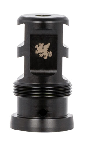 Griffin Armament TMPB22C1228 Paladin 2 Port Taper Mount 22 Cal 1/2"-28 tpi 1.88" 17-4 Stainless Steel Black Melonite QPQ