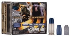Federal P45SHC1 Premium  45ACP+P 240gr Solid Core Synthetic Flat Nose 20 Per Box/10 Case