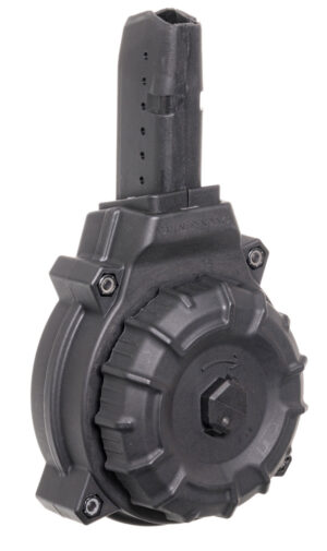 ProMag DRMA12 Standard 50rd Drum 9mm Luger Fits AR-15 Compatible w/ Glock Style Mags Black DuPont Zytel Polymer