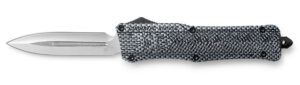 CobraTec Knives LCFCTK1LDNS CTK-1  Large 3.75" OTF Drop Plain D2 Steel Blade/Carbon Fiber Aluminum Handle Features Glass Breaker Includes Pocket Clip