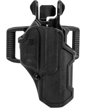 Blackhawk 410200BKL T-Series L2C Light Bearing OWB Black Polymer Belt Slide Compatible w/Glock 17/19/22/23/31/32/45/47 Left Hand