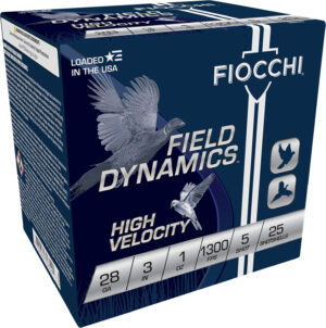 Fiocchi 283HV5 Field Dynamics High Velocity 28Gauge 3" 1oz 5Shot 25 Per Box/10 Case