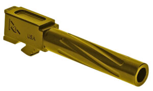 Rival Arms RA20G203E Precision V1 Match Grade 9mm Luger Compatible w/Glock 19 Gen5, 4.02" Fluted Gold PVD Stainless Steel
