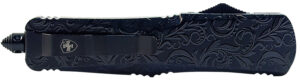 Templar Knife LMDG131 Gen II Maiden Gloss Large 3.50" OTF Dagger Plain Black Oxide Stonewashed 440C SS Blade, 5.25" Black Gloss Aluminum Handle, Glass Breaker