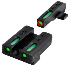 TruGlo TG13SG4A TFX Black | Green Tritium & Fiber Optic White Outline Front Sight Green Tritium & Fiber Optic Rear Sight