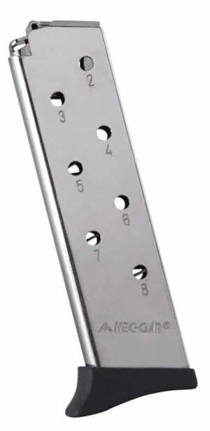 Mec-Gar MGBT3808N Bersa 8rd Detachable w/Finger Rest 380 ACP, Fits Bersa Thunder Nickel Carbon Steel