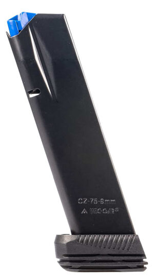 Mec-Gar MGCZ7519M CZ 19rd Extended 9mm Luger Fits CZ75B/CZ Shadow 2/CZ 75 SP-01/CZ Shadow/CZ 85B Blued w/Anti-Friction Coating Carbon Steel
