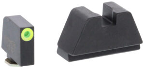 AmeriGlo GL681 Optic Compatible Sight Set for Glock 2XL Tall Green Tritium LumiGreen Outline Front Sight-Black Rear Sight