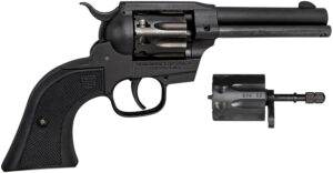 Diamondback DB0500A001 Sidekick 22 LR/22 WMR 9 Shot, 4.50" Black Cerakote Steel Barrel & Cylinder, Black Cerakote Zinc Alloy Frame Black Checkered Grips, Hammer Safety, Exposed Hammer