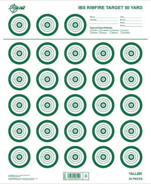 EZ-Aim 15582 Official IBS  Rimfire Target  Non-Adhesive White/Green 25 Pack