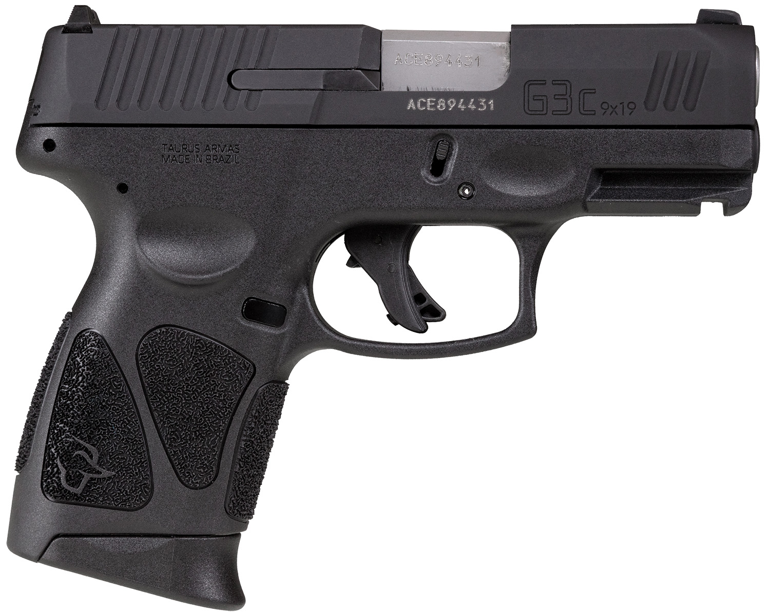 Taurus 1G3CSR9031 G3C Compact Frame 9mm Luger 12+1 3.26" Matte Stainless Steel Barrel, Matte Black Tenifer Serrated Steel Slide, Black Polymer Frame w/Picatinny Rail, Black Polymer Grip, Right Hand