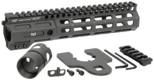 Midwest Industries MINF925 Night Fighter 9.25" M-LOK Black Hardcoat Anodized Aluminum Includes Barrel Wrench, Nut, & 5 Slot Rail
