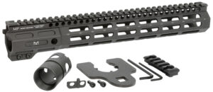 Midwest Industries MINF105 Night Fighter 10.50" M-LOK Black Hardcoat Anodized Aluminum Includes Barrel Wrench, Nut, & 5 Slot Rail