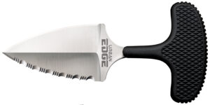 Cold Steel CS43XLS Urban Edge 2.50" Fixed Part Serrated Stone Washed Japanese AUS-8A SS Blade/Black Textured Kray-Ex Handle
