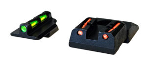 HiViz RGS9LW21 LiteWave Ruger Security 9 Sight Set Green Fiber Optic Front Sight-Orange Fiber Optic Rear Sight