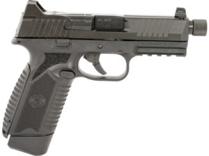 FN 66101385 545 Tactical 45 ACP 10+1 4.71" Black Target Crown/Threaded Steel Barrel, Black Optic Cut/Serrated Steel Slide & Polymer Frame w/Picatinny Rail,  Ambidextrous