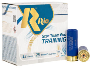 Rio Ammunition STT3275 Star Team EVO Training 12Gauge 2.75" 1 1/8oz 7.5Shot 25 Per Box/10 Case
