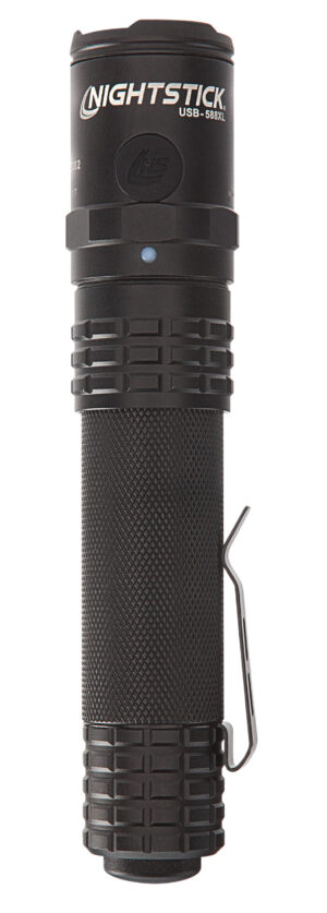 Nightstick USB588XL USB Dual-Light Tactical Flashlight Black Anodized 125/350/450/850/1,100 Lumens White LED