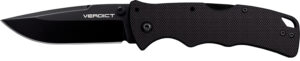 Cold Steel CSFLC3SP10A Verdict 3" Folding Spear Point Plain Black Matte AUS-10A SS Blade/Black G10 Handle Includes Belt Clip