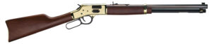 Henry H006GM Side Gate 357 Mag/38 Special 10+1 20" Blued Octagon Barrel, Polished Brass Rec, American Walnut Stock, Adj. Sight