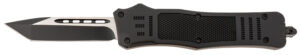 Steel River Knives T618BT Spartan Medium 3.25" Tanto Plain Black/Silver 440C SS Blade/ 4.50" Black Aluminum Zinc Alloy Handle