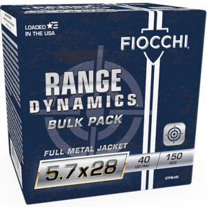 Fiocchi 57FMJ40 Range Dynamics 5.7x28mm 40gr Full Metal Jacket 150 Per Box/3 Case *Bulk