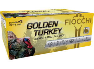 Fiocchi 203TRKC5 Golden Turkey  20Gauge 3" 1 1/4oz 5Shot 10 Per Box/10 Case