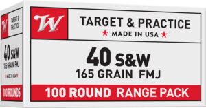 Winchester Ammo USA40SWVP USA Value Pack 40S&W 165gr Full Metal Jacket 100 Per Box/5 Case