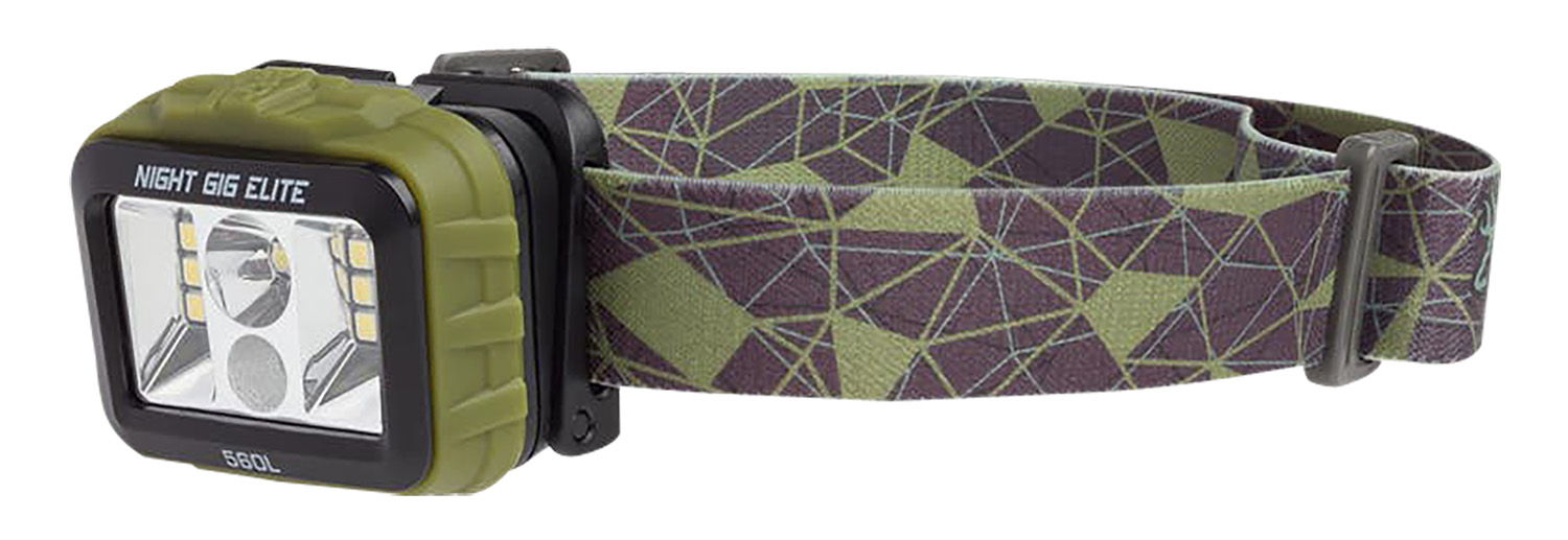 Browning 3713036 Night Gig Elite Headlamp Green 25/560 Lumens LED White/Green
