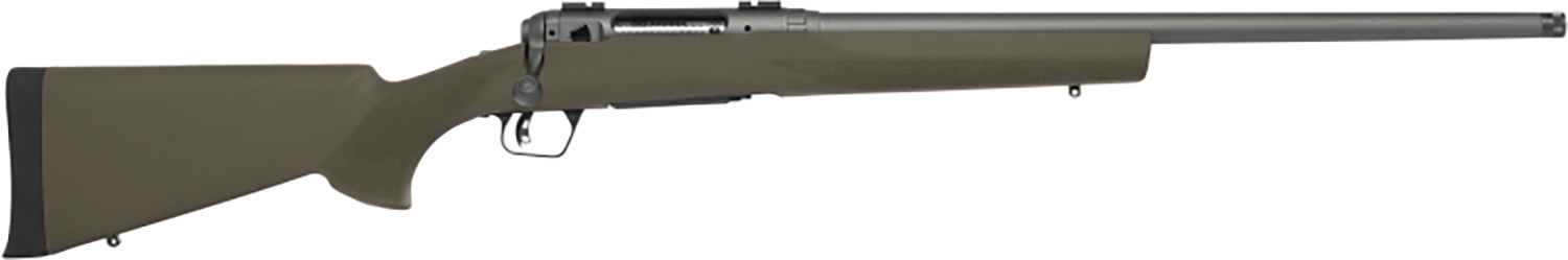Savage Arms 58032 110 Trail Hunter 6.5 Creedmoor 4+1 22" Threaded/Medium Heavy Profile, Tungsten Gray Cerakote Barrel/Rec, OD Green Hogue Overmold Stock, Adj. AccuTrigger, Weaver Base