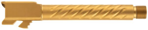 Ballistic Advantage BAPSG175T3G Premium Series 9mm Luger Fits Glock 17 Gen 5 Fluted Threaded Gold PVD Stainless Steel