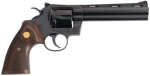 Colt Mfg PYTHONBP6WTS Python Target 357 Mag/38 Special 6 Shot 6" Matte Black Carbon Steel Recessed Target Vent Rib Barrel, Cylinder & Frame, Walnut w/Medallion Grip, Exposed Hammer