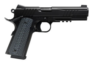 Savage Arms 67211 1911 Government 9mm Luger 10+1 5" Black Stainless Steel Barrel. Black Nitride Serrated Stainless Steel Slide. Black Nitride Stainless Steel Frame w/Picatinny Rail, Black VZ Grip