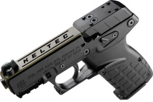 Kel-Tec P17BBLKORGRNS P17  Sports South Exclusive 22 LR 16+1 3.80" Black Steel Barrel, OD Green Optic Ready/Serrated Slide, Black Polymer Frame w/Picatinny Rail, Textured Grip