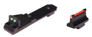 TruGlo TG114 Lever Action Rifle Sights Black 0.500" Red Front, Green Rear Adjustable for Henry Rifles