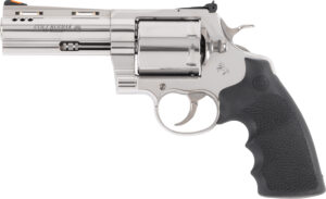 Colt Mfg KODIAKSP4RTS Kodiak 44 Mag 6rd 4.25" Polished Ported Vent Rib Barrel & Cylinder, Recessed Target Crown Muzzle, Polished Stainless Steel Frame, Black Hogue Overmolded Grip, Exposed Hammer