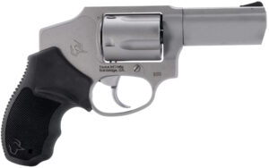 Taurus 2-850139 850 Small 38 Special 5 Shot 3" Matte Stainless Steel Barrel & Cylinder, Matte Stainless Steel Frame, Black Rubber Grip, Transfer Bar Safety, Concealed Hammer