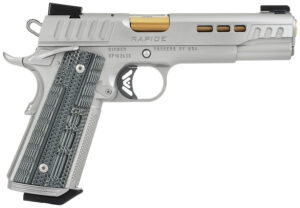 Kimber Mfg.,inc 3000420CA Rapide Dawn (CA) (MA) 9mm 9+1 5" KimPro Silver Front and Rear Serrations Stainless Steel Slide Gray/black Rapide G10 Grip