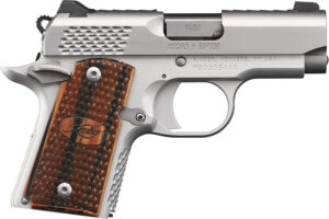 Kimber Mfg.,inc 3300109 Micro 9 Stainless Raptor 9mm 6+1 3.15" Stainless Steel Slide KimPro Silver Zebrawood with Scale Pattern and Kimber logo Grip
